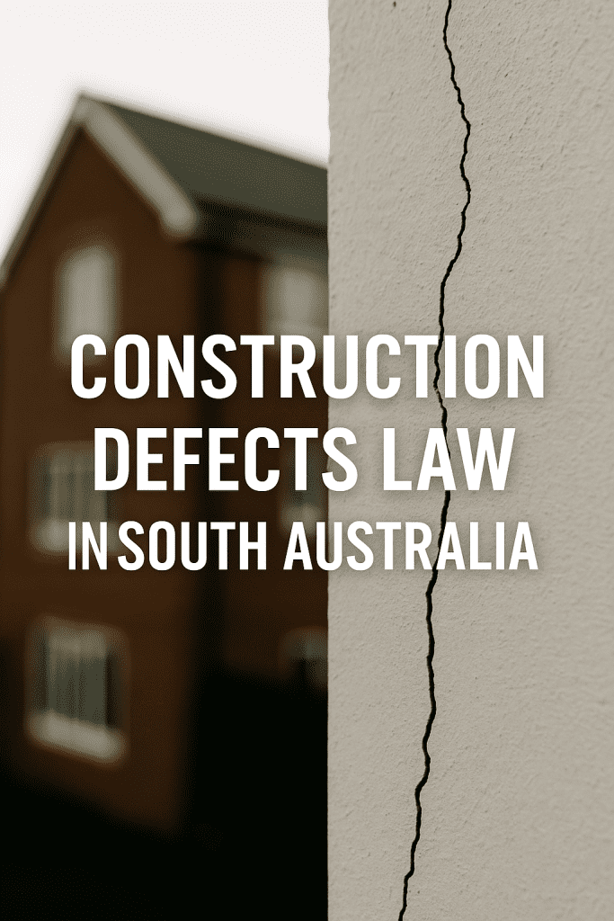 Construction defects law in South Australia