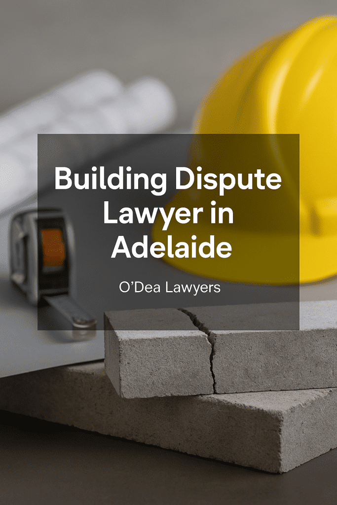 Building dispute lawyer in Adelaide | O'Dea Lawyers